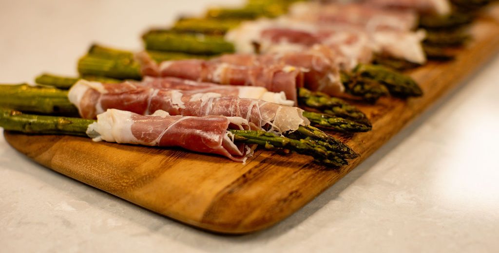 Prosciutto Wrapped Asparagus by The Catering Station